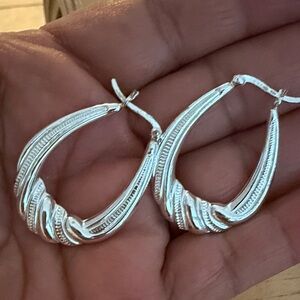 Elegant Silver Hoop Earrings